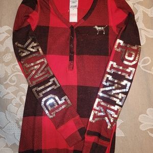 Victoria's Secret Pink Buffalo 🐃 Plaid Union Suit